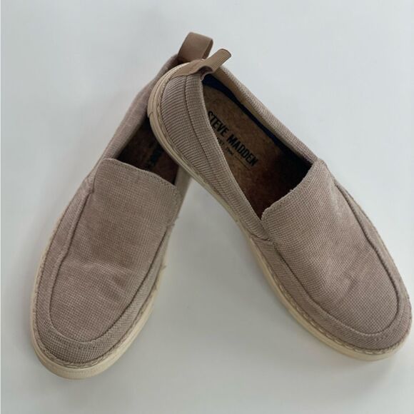 Steve Madden Abiza Men\'s Canvas Loafers- Sand : 9.5 D - Medium main image 9